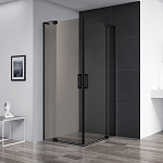 Душевой уголок Cezares SLIDER-AH-2-80/90-100/110-BR-NERO 80/90*100/110*195 профиль черный стекло бронзированное без поддона Душевой уголок Cezares SLIDER-AH-2-80/90-100/110-BR-NERO 80/90*100/110*195 профиль черный стекло бронзированное без поддона
