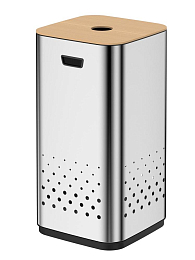 Корзина для белья WeltWasser Lety MT 35L матовая сталь