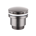 Донный клапан для раковины Lemark Click Clack LM8500GM без перелива графит матовый Донный клапан для раковины Lemark Click Clack LM8500GM без перелива графит матовый
