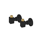 Угловое соединение Deroh 3/4"х1/2" г/ш квадрат черный матовый (пара) Угловое соединение Deroh 3/4"х1/2" г/ш квадрат черный матовый (пара)
