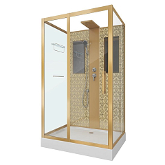 Душевая кабина Niagara Luxe NG-7711GBK 120х90х210 без крыши L/R