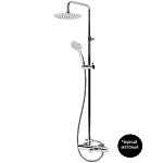 Душевая стойка Cezares Leaf LEAF-CVDA-23-NOP черный матовый с изливом Душевая стойка Cezares Leaf LEAF-CVDA-23-NOP черный матовый с изливом